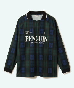 【公式】ペンギン バイ マンシングウェア Penguin by Munsingwear BLACKWATCH STRETCH GAME SHIRT ブラックウォッチ メンズ 男性 トップス ゴルフ おしゃれ 2025年秋冬モデル MU5FLS04M