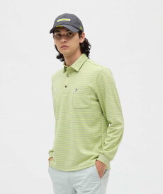【楽天スーパーセール 40%OFF】【公式】マンシングウェア MUNSINGWEAR HEAT NAVI ボーダー台衿付き長袖ポロシャツ メンズ 男性 ストレッチ 蓄熱保温 シャツ 胸ポケット付 ゴルフ おしゃれ スポーツ ブランド MG5FLS26M 2025年秋冬モデル