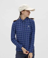 【公式】マンシングウェア MUNSINGWEAR ブロックチェック柄プリント長袖ポロシャツ レディース 女性 Suns…