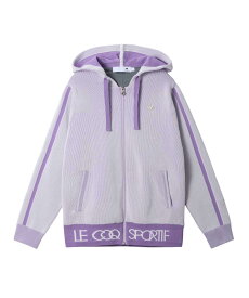 【公式】ルコックスポルティフ ゴルフ le coq sportif golf フルジップフーディーセーター レディース 女性 部分防風 HEAT NAVI 保温 手洗い可 ニット ゴルフ おしゃれ スポーティー LG5FST30L 2025年秋冬モデル