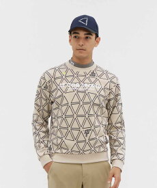 7~8日限定10％オフクーポン【SALE/10％OFF】【公式】ルコックスポルティフ ゴルフ le coq sportif golf トライアングル柄プルオーバーカットソー メンズ 男性 吸汗 防風 UVカット ストレッチ MOTION 3D LG5FSW04M 2025年秋冬モデル