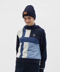 【11/15-16限定 P10倍/10%OFFクーポン】【公式】マンシングウェア Munsingwear ライナー付きインターシャセーター レディース 女性 手洗い可 ニット ゆったり ゴルフ MG5FST21L 2025年秋冬モデル