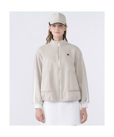 公式ランバン スポール LANVIN SPORT ストレッチジャージー前開きブルゾン 蓄熱裏地付き レディース 女性 2WAYストレッチ 蓄熱保温 ウェア アウター ゴルフ 2026年春夏モデル VG6SSW12L