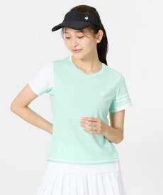 【公式】ルコックスポルティフ le coq sportif テニス 接触冷感ゲームシャツ レディース 女性 UV CUT(UPF30) 消臭 JTA公認 公式 試合 練習 半袖シャツ Tシャツ ウェア トレーニング スポーツ ブランド 2026年春夏モデル LN6SHT31L