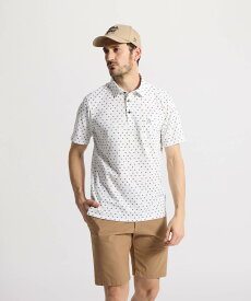 【公式】マンシングウェア MUNSINGWEAR Sunscreen NIR 高通気フットポイント総柄プリント台襟付き半袖ポロシャツ メンズ 吸汗速乾 遮熱 ゴルフ 2026年春夏モデル MG6SHS47M