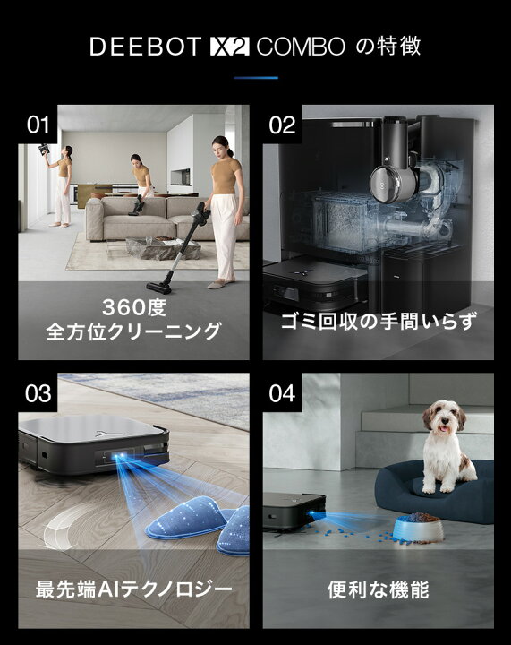 楽天市場】1台2役 ロボット掃除機 高性能 DEEBOT X2 COMBO エコ 