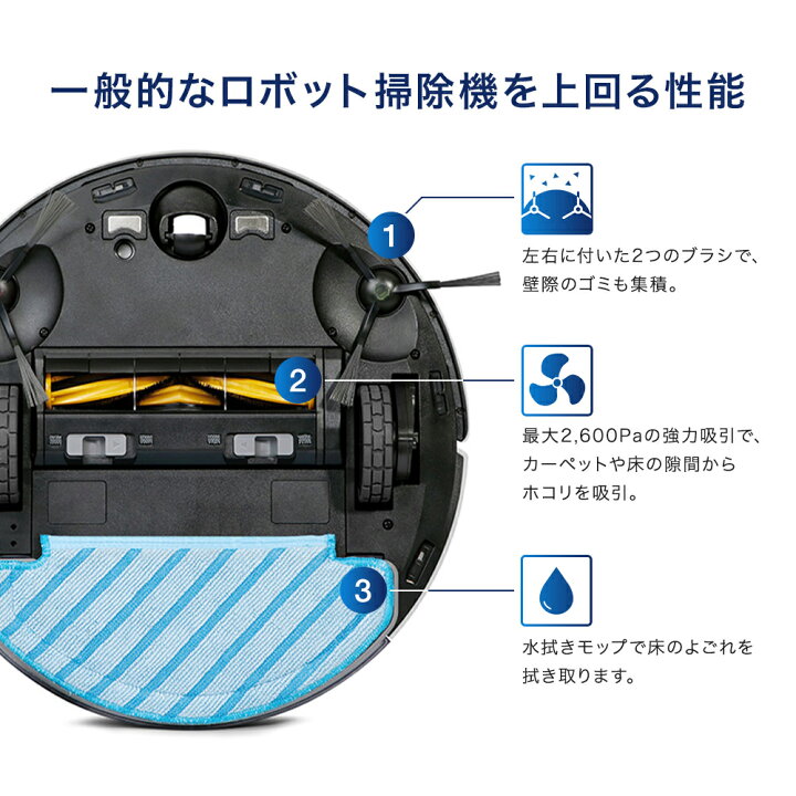 楽天市場】ロボット掃除機 DEEBOT N8 PRO 高性能 マッピング機能 水 