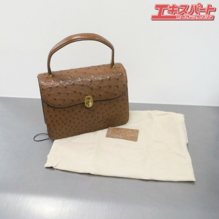 楽天市場】HAMANO ハマノ 濱野皮革工藝 オーストリッチ ハンドバッグ 