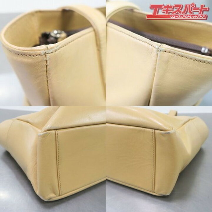楽天市場】ROCHAS ロシャス ハンドバッグ トートバッグ 牛革 ベージュ 
