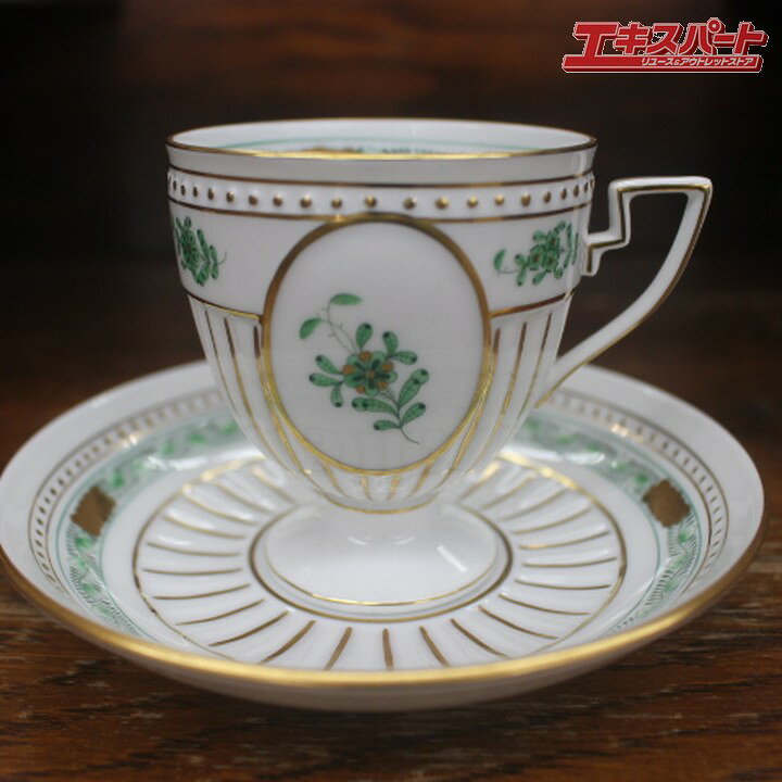 楽天市場】ヘレンド Herend アンピール様式 アポニーグリーン カップ 
