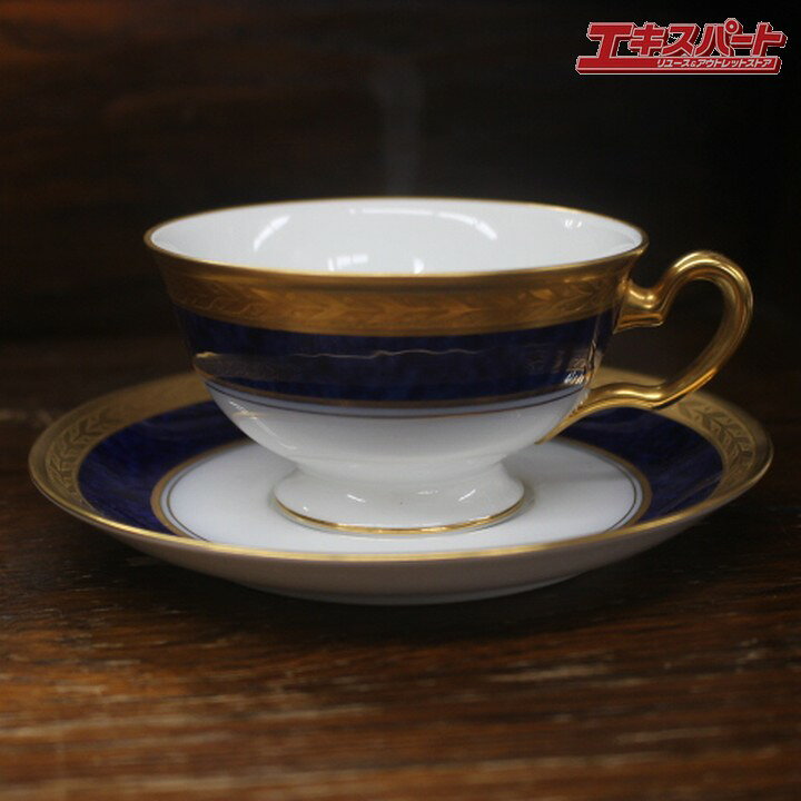 楽天市場】極美品 大倉陶園 技法シリーズ 瑠璃金蝕片葉 カップ 