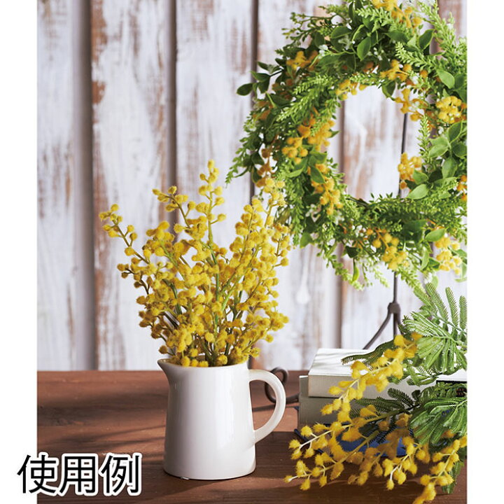 楽天市場】【直径34cm】ミモザリース 1個かわいいミモザの花が空間を 
