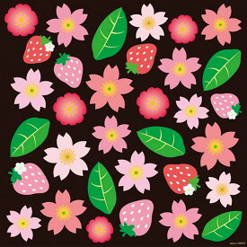 【黒板用】デコレーションシール 桜&いちご1枚チョークアートをシールにしました。ウインドウにも使えます！店舗ディスプレイ用 看板用／ウインドウシール