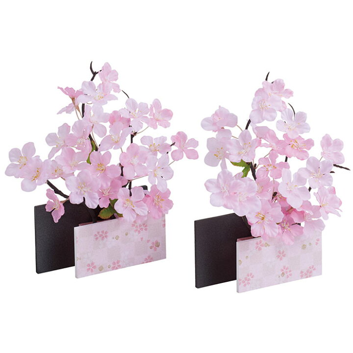 楽天市場 山桜アレンジポット 2個セット春らしい桜の和風アレンジで 品の良さをアピール 桜 造花 アレンジ 店舗ディスプレイ ストア エキスプレス 楽天市場店