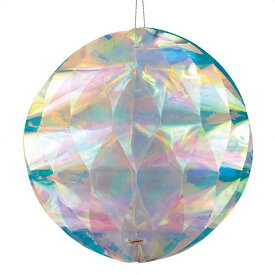 オーロラボールハンガー 大 1個オーロラのように様々な色がキラキラと見えるきれいなボール型の天井飾り。ワンタッチテープで組立も簡単。クリスマス 飾り 装飾 雑貨 オブジェ ボール オーナメント
