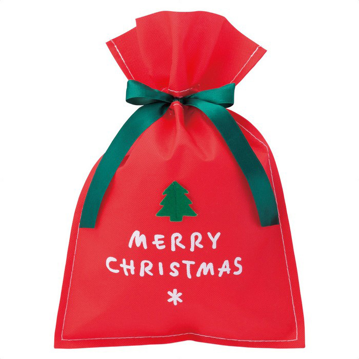 ご注文で当日配送 シンプルでどんなギフトにも使いやすい クリスマス 10月上旬入荷予定 メイルオーダー Sメリークリスマス リボン付バッグ Sレッド10枚 cmクリスマス 23×35 25 袋 ラッピング