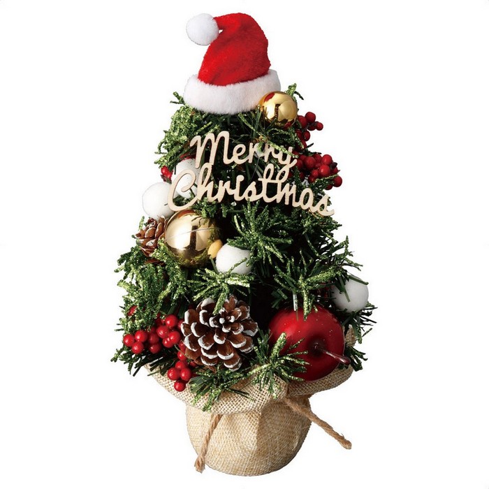 送料無料 人気 クリスマスツリー おしゃれ 北欧 卓上 おトク サンタ シンプルな卓上ミニツリー 1個ちょこんと並べるだけでもかわいい 20cm ミニナチュラルツリー