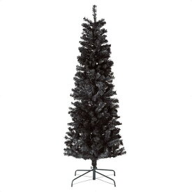 PVCクリスマスツリー ブラック スリム H210cm 1本クリスマスツリー 210cm ヌードツリー オーナメントなし シンプル スリム