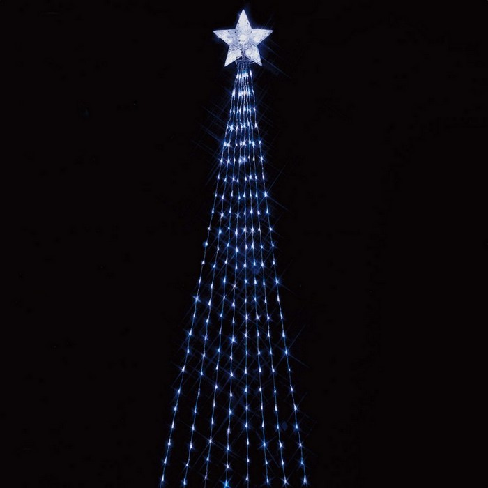 愛用 ドレープライト イルミネーション ブルー・ホワイト ナイヤガラライト 屋外使用可 クリスマス