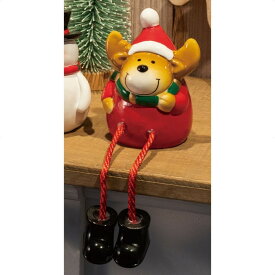 足ブラクリスマスドール トナカイ 1個サンタ、スノーマン、トナカイ 大人気の仲良し3人組。商品棚にちょこんと腰を掛け、商品をアピールします。クリスマス 飾り 装飾 雑貨 オブジェ