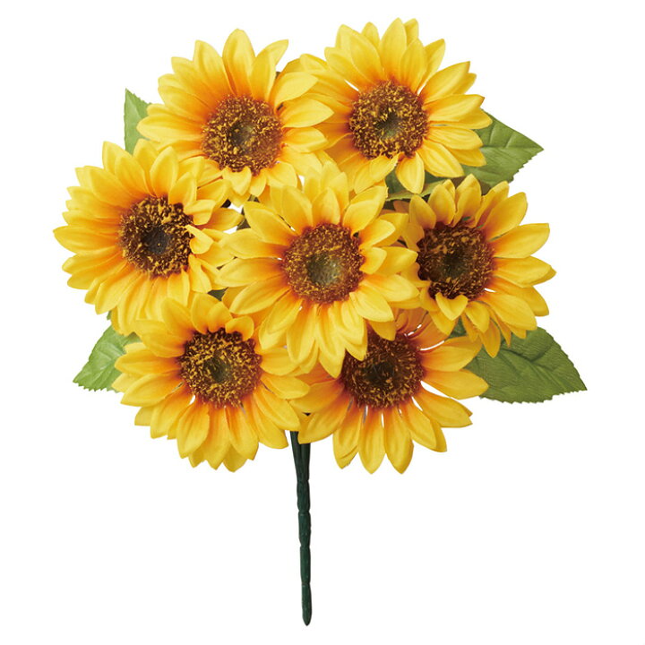 楽天市場 ひまわりブッシュ ナチュラル1本の茎からひまわりの花がたくさん枝分かれしています ボリューム満点で店内を明るく演出し 商品を引き立てます 造花 おしゃれ ひまわり ヒマワリ インテリア フラワーアレンジメント ストア エキスプレス 楽天市場店