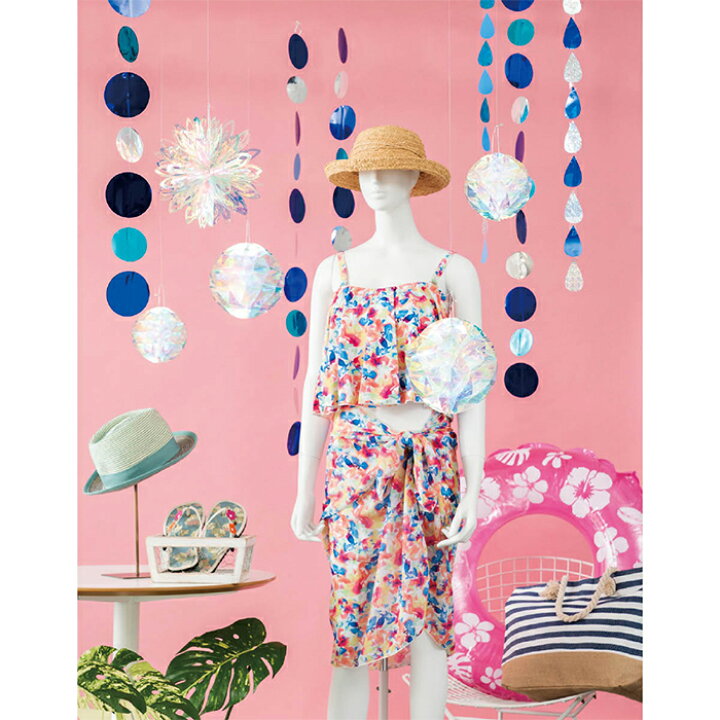 楽天市場 キラキラしずくコード 5本セット青と白のしずく型の飾りは梅雨時の店内装飾におすすめの飾りです 簡単に壁や天井から吊るすことができます 店舗 ディスプレイ 夏 装飾 飾り 吊り下げ 季節 天井 ガーランド ストア エキスプレス 楽天市場店