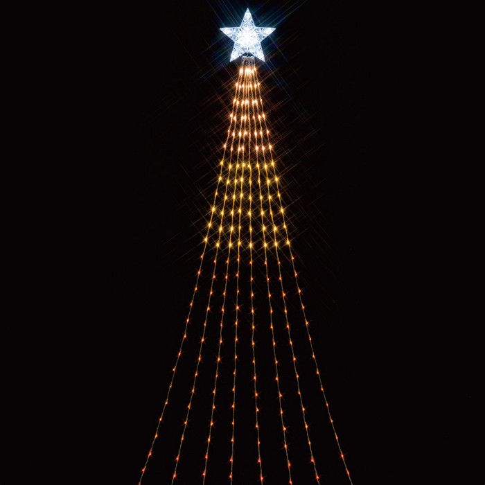 送料無料 未使用 クリスマス イルミネーション 電飾 新色 ライト LED ハロウィン 屋外 LEDナイアガラライト ナイアガラ コントロール可 2.5m 屋外使用可 ゴールドグラデーション 1セット流れるような光のドレープをグラデーションで染め上げた美しいライト