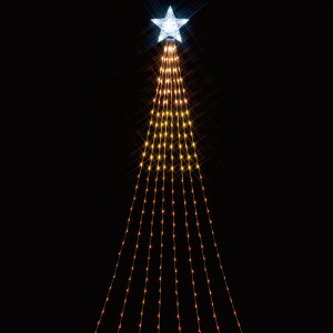 LEDナイアガラライト ゴールドグラデーション 【屋外使用可/コントロール可】 5m 1セット流れるような光のドレープをグラデーションで染め上げた美しいライト。クリスマス イルミネーシ