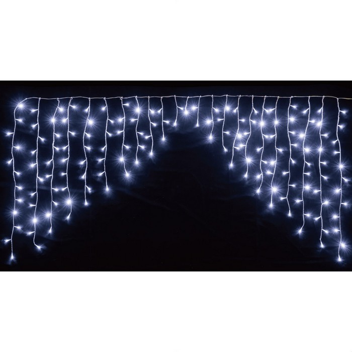 新色 送料無料 クリスマス イルミネーション 電飾 ライト LED ハロウィン 屋外 屋外使用可 1セットストロボライトがキラキラ光ります ホワイト 至上 カーテン LED155球ストロボドレープカーテンライト 使いやすいスタンダードな色をご用意 コントロール可
