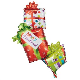 【2個セット】バルーンディスプレイ 3連プレゼントボックス手軽に飾れるクリスマス装飾。お客様の視線をキャッチ！大きいので、フォトスポットなどにもぴったり。バルーン クリスマス 装飾 パーティ イベント デコレーション 飾り