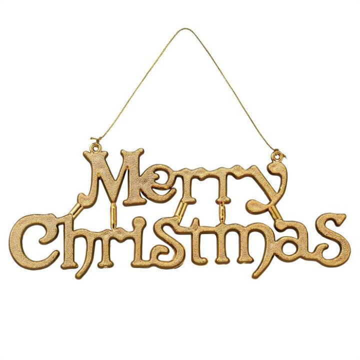 楽天市場】メリークリスマス 文字タイトル ゴールド 1個MerryChristmas 