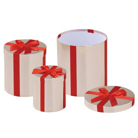装飾用ギフトボックス 3個セット(ラウンド) ゴールド売り場の飾りや、ツリーの足元隠しにも人気。クリスマスディスプレイにぴったりのプレゼントボックス。クリスマス 飾り 装飾 ツリー オーナメント