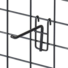 【10本入り】ネット用フック(直径5mm) 黒 L10cmネットに使用して収納力をUP！送料無料 フック 陳列用 ネット 網 ディスプレイ 壁掛け 店舗 ラック