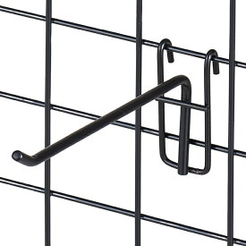 【10本入り】ネット用フック(直径5mm) 黒 L15cmネットに使用して収納力をUP！送料無料 フック 陳列用 ネット 網 ディスプレイ 壁掛け 店舗 ラック