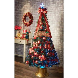 デコレーション光ファイバークリスマスツリーセット レッド 高さ180cm幻想的なファイバーの輝きにレッドカラーが映え、華やかで格調高いクリスマスムードを演出。送料無料 クリスマスツリー おしゃれ イルミネーション ライト 光る
