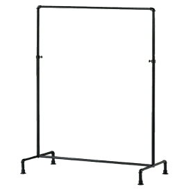 【3%OFFクーポン有り！マラソン期間中♪】スマートエルボーハンガーラック ブラック W120cm 1台アパレル 什器 シンプル 業務用 頑丈 パイプハンガー コートハンガー 伸縮 スリム