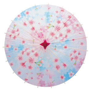 ディスプレイ用和傘 大 ブルー 1本春の訪れを感じさせる華やかで和風の和傘の装飾で、春らしい店舗ディスプレイになります。送料無料 桜 さくら サクラ インテリア 置物 飾り 装飾 ディス