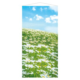 【3%OFFクーポン有り！マラソン期間中♪】タペストリー マーガレット [防炎加工] 1枚送料無料 飾り 装飾 春 大きい 背景 壁 布 撮影 インスタ映え フォトスポット 風景