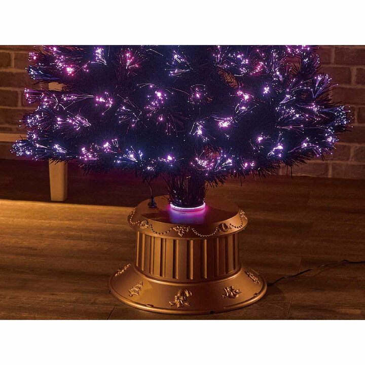 楽天市場】ブラックファイバークリスマスツリー 高さ150×幅76cm 1台 
