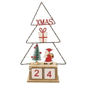 【5%OFFクーポン有り！14日10時〜16日】LED木製アドベントスタンド クリスマスツリー 幅18cm 1個送料無料 ギフト 玄関 クリスマス 飾り 装飾 お菓子 ディスプレイ