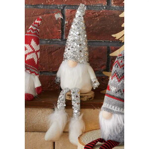 ノルディックサンタ 足ブラ スパンコール 1個北欧で古くから語り継がれてきた小柄な妖精トムテ。ウールでふわふわとした手触りがかわいらしい小人の妖精です。送料無料 クリスマス 飾り