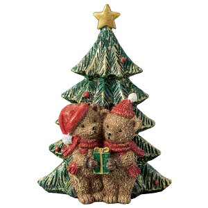 クリスマスベアースタンド ツリー 1個かわいいクマのスタンドです。クマの毛質を細かなデザインで表現しています。送料無料 飾り 装飾 オブジェ 置物 雑貨