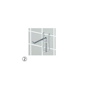 【10本セット】ネット用フック (直径5mm) クローム L10cmネットフックをサイズバリエーション豊富に品揃えしました。陳列用 フック 吊り下げ ラック ネット 網 ディスプレイ 壁掛け 店舗
