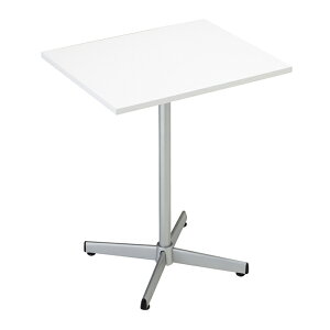 カフェテーブル メラミンタイプ(ホワイト) シルバー脚 1台ここでしか買えない!ストア・エキスプレスオリジナル商品組み立て簡単!天板と支柱を固定して脚に差し込むだけ!カフェ テ