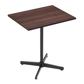 カフェテーブル メラミンタイプ（ブラウン） ブラック脚 1台ここでしか買えない！ストア・エキスプレスオリジナル商品 組み立て簡単！天板と支柱を固定して脚に差し込むだけ！カフェ テーブル 木製 おしゃれ テラス