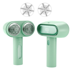 ダブルヘッド・替刃付き 毛玉取り器 充電式 コードレス 6枚刃 ledパネル 電量表示 毛玉とりき 電動毛玉取り器 USB充電式 最大4時間稼働 3つモード 生地を傷めない 切れ味抜群 毛玉カット 毛玉