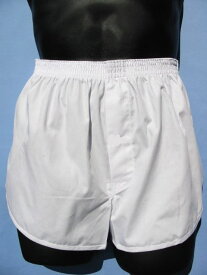 白色 スリット入り トランクス メンズ 下着 日本製 パンツ ジョギング 太ももゆったり 綿100% 前開き 大きいサイズ 3L 4L