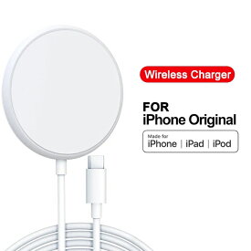MagSafe充電器 ワイヤレス充電器 マグネット式 Type-C USB-C iPhone16/15/14/13/12シリーズに対応 applewatch充電器 マグセーフ充電器 AirPodsに対応 アップルウォッチ充電器 一台三役 超軽量 小型 旅行/出張/オフィスに最適 最大15W 急速 便利 ケーブル長さ0.9m