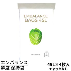 送料無料 鮮度保持袋 45Lサイズ 4枚入 日本製保存袋(チャックなし)|新鮮袋 野菜 収納 詰め合わせ 保存 シール 袋 保管 庫 ポリ袋 ビニール袋 野菜用保存袋 鮮度保持袋 保持袋 保存用ポリ袋 食品保存袋 野菜用 果物用 青果用 果実用 保存 エンバランス 保存袋