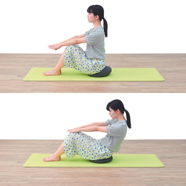 楽天市場 タニタ バランスクッション グレー 空気入れ ポンプ付き Pvc ポンプ 椅子 体幹 体幹トレーニング 使い方 子供 ゴルフ バランスクッション 使い方 腹筋 筋トレ 自宅で エクササイズ バランスディスク バランス運動 ヨガクッション ダイエット 骨盤クッション